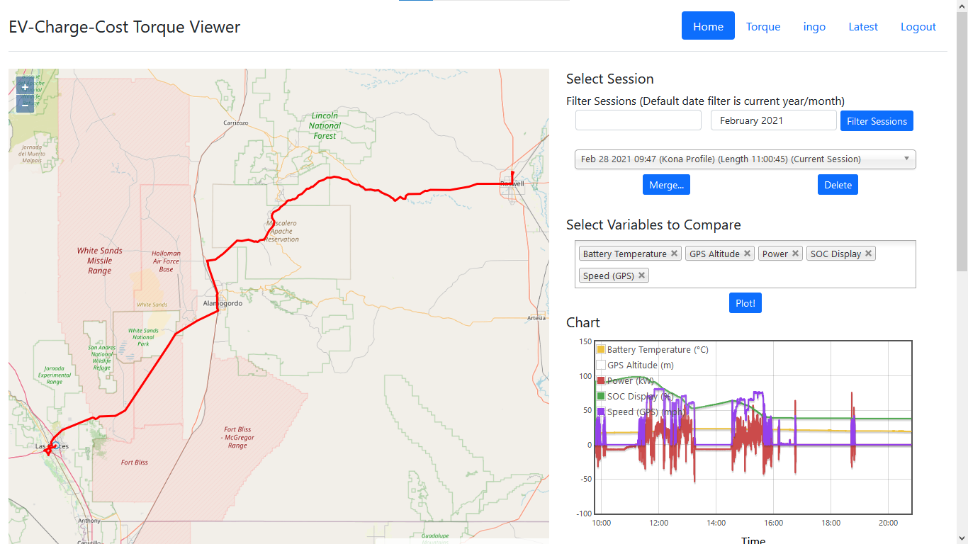 Torque Pro electric car log, alert tool